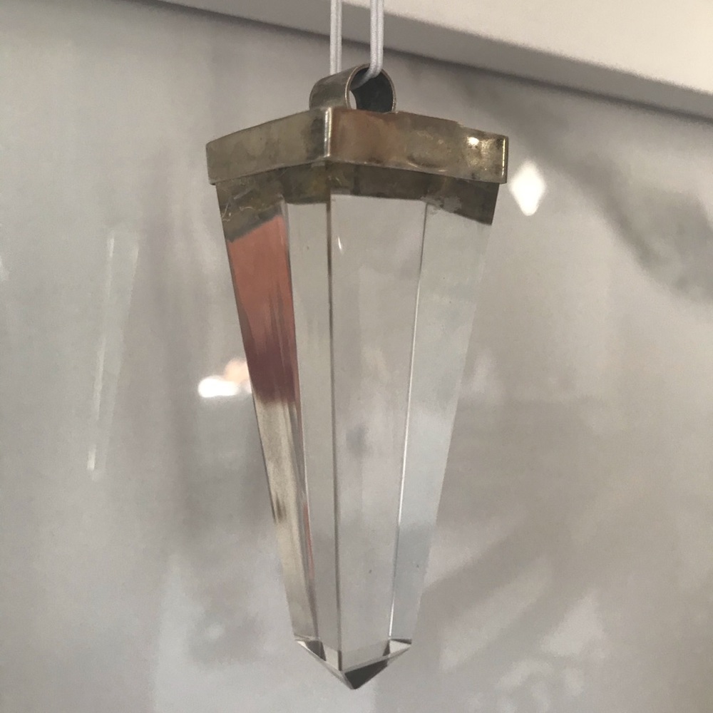 Vintage Silver Glass pendant (for necklace)